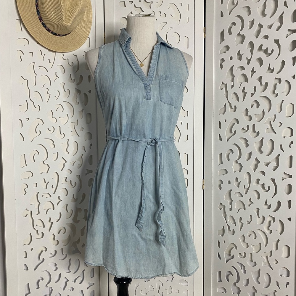 Chambray denim dress